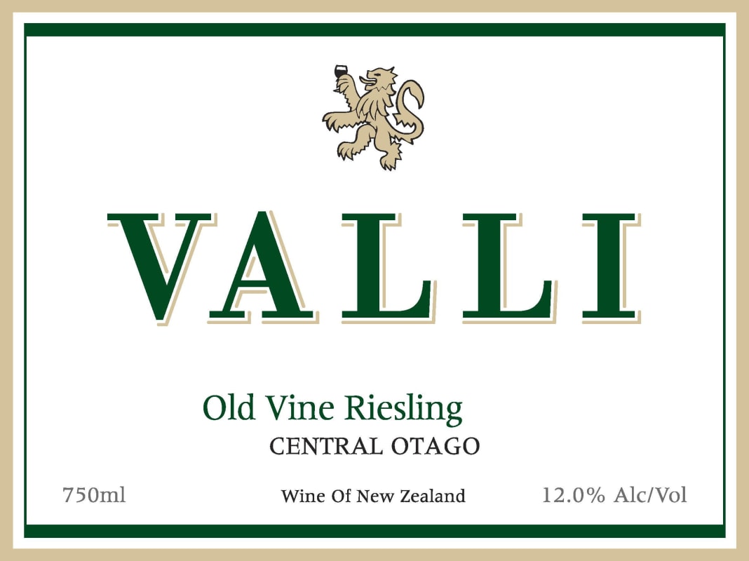 Valli Wines Old Vine Riesling 2012 Front Label