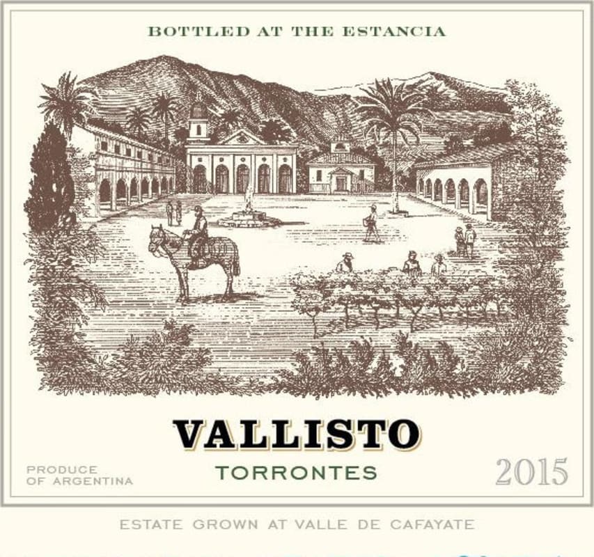 Vallisto Torrontes 2015 Front Label