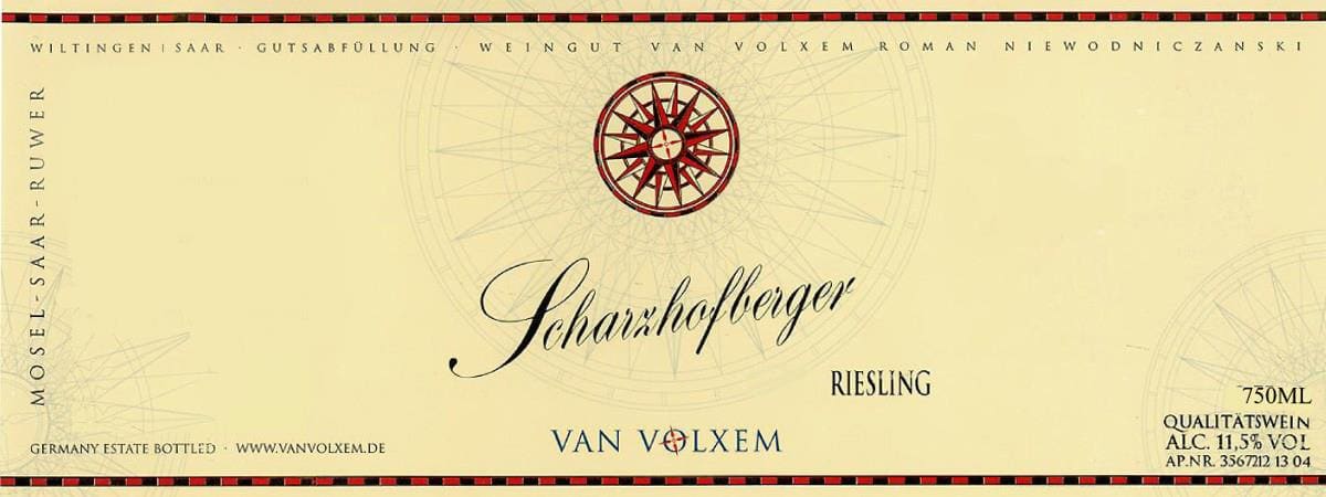 Van Volxem Scharzhofberger Riesling 2011 Front Label