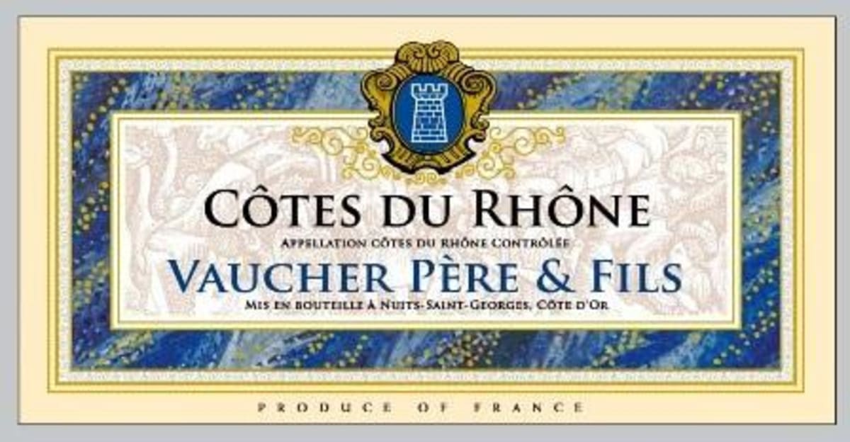Vaucher Pere et Fils Cotes du Rhone 2011 Front Label