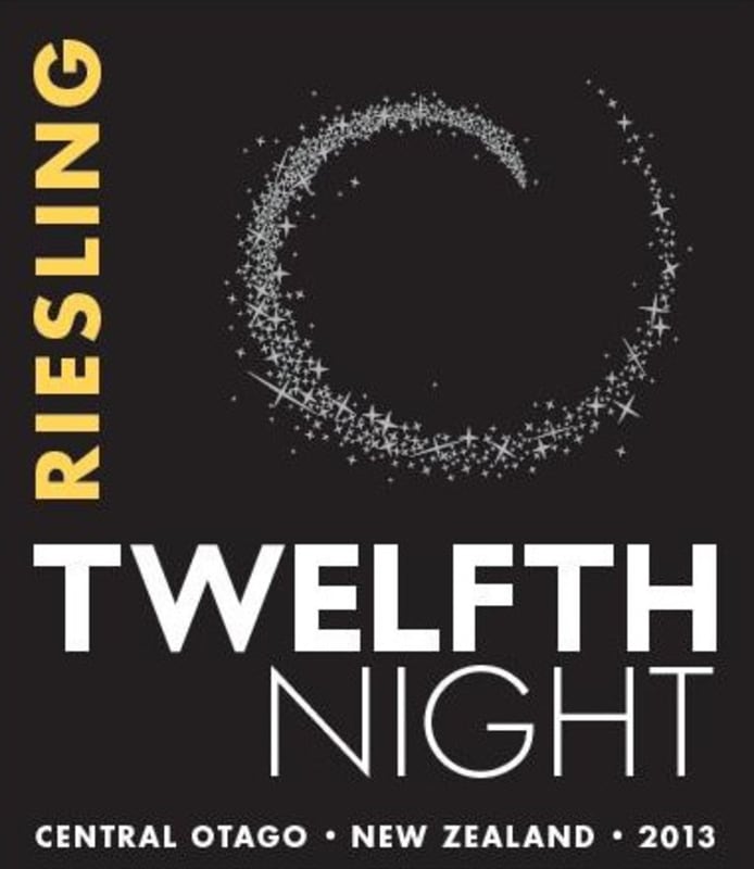 Vela Wines Twelfth Night Riesling 2013 Front Label