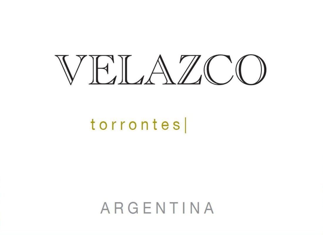 Velazco Torrontes 2012 Front Label