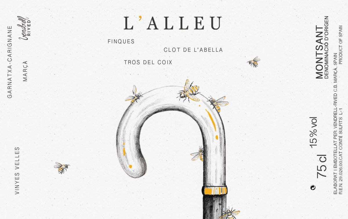 Vendrell Rived L'Alleu Vinyes Velles 2015 Front Label