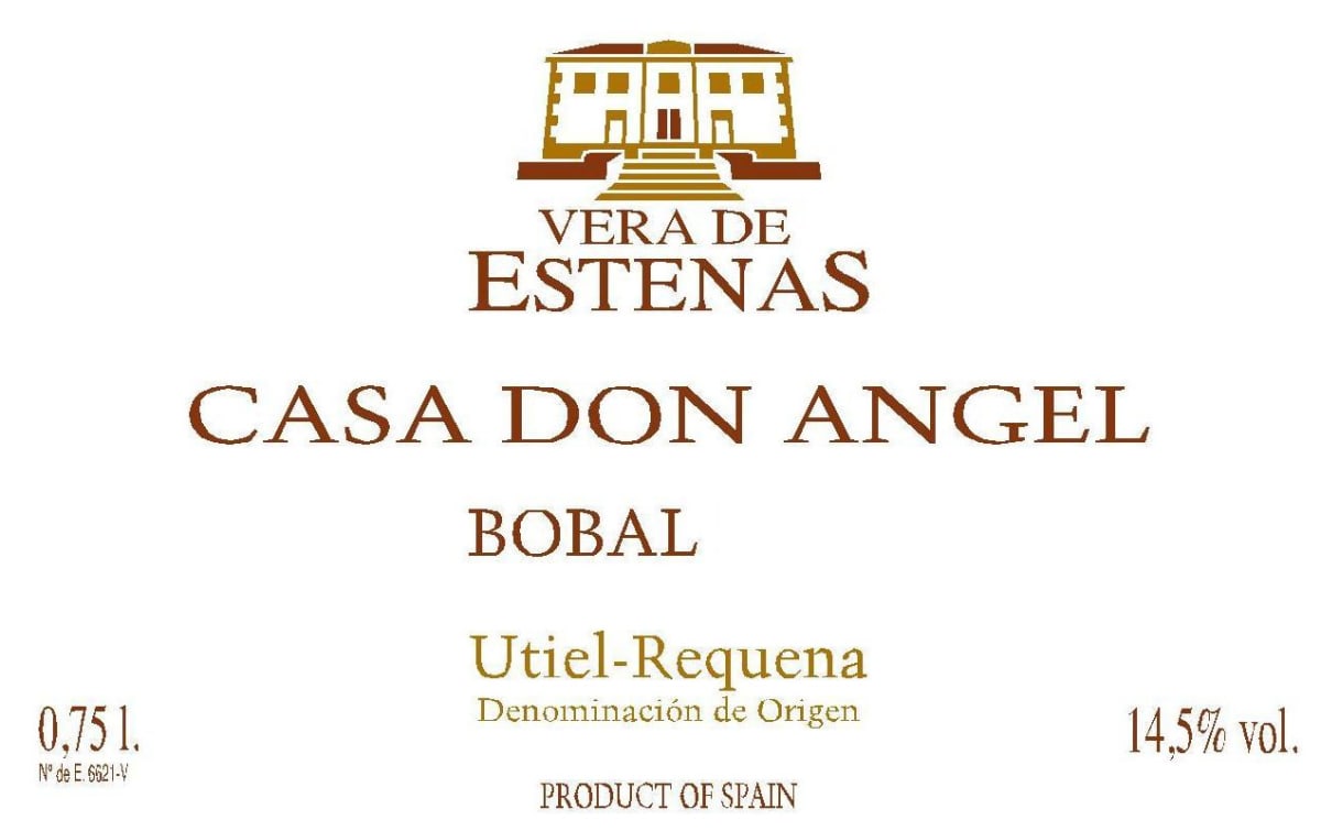 Vera de Estenas Casa Don Angel Bobal 2006 Front Label
