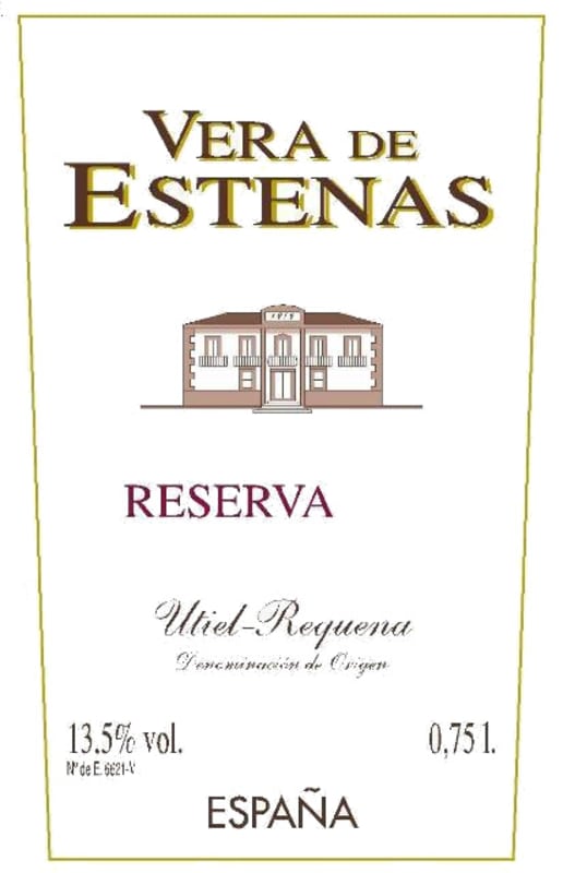 Vera de Estenas Reserva 2008 Front Label