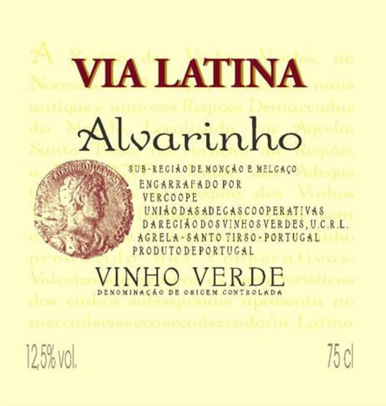 Vercoope Via Latina Alvarinho 2014 Front Label