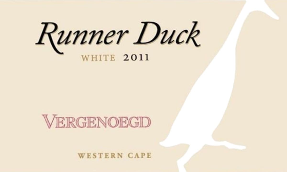 Vergenoegd Estate Runner Duck White 2011 Front Label