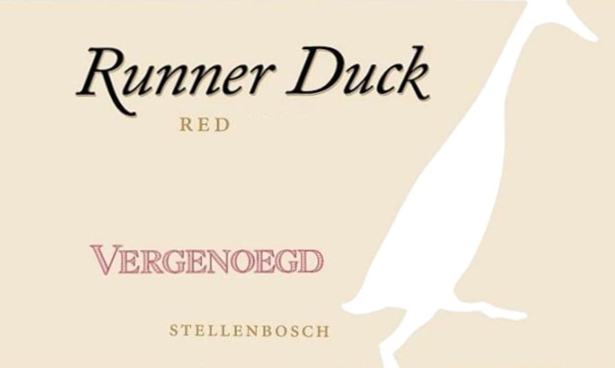 Vergenoegd Estate Runner Duck Red 2013 Front Label