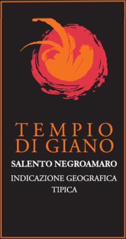 Vetrere Tempio di Giano Negroamaro 2011 Front Label