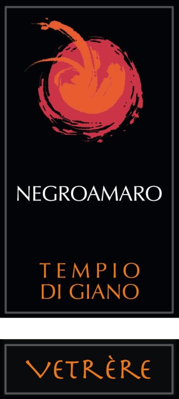 Vetrere Tempio di Giano Negroamaro 2014 Front Label