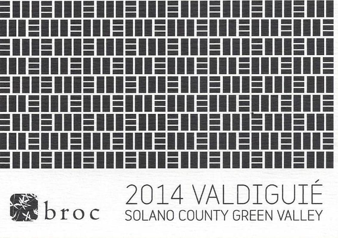 Broc Cellars Valdiguie 2014 Front Label