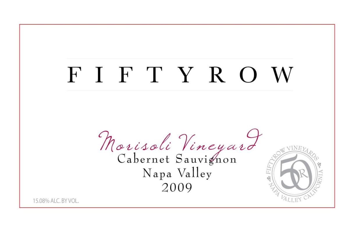 Fiftyrow Vineyards Morisoli Vineyard Cabernet Sauvignon 2009 Front Label