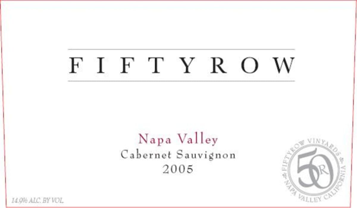 Fiftyrow Vineyards Cabernet Sauvignon 2005 Front Label