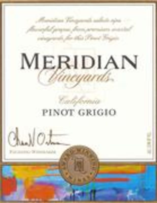 Meridian Pinot Grigio 2000 Front Label