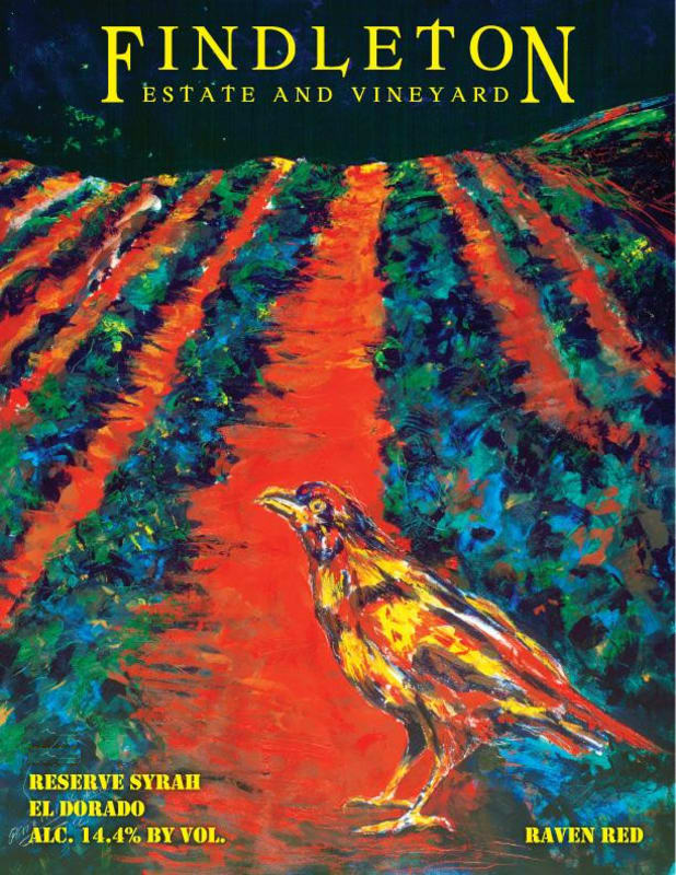 Findleton Estate & Vineyard Raven Red Reserve Syrah 2011 Front Label