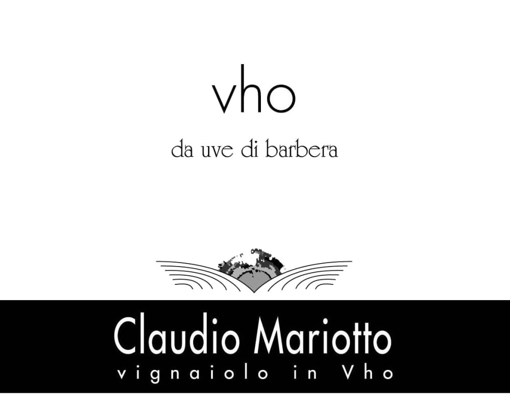 Claudio Mariotto Colli Tortonesi Vho 2009 Front Label