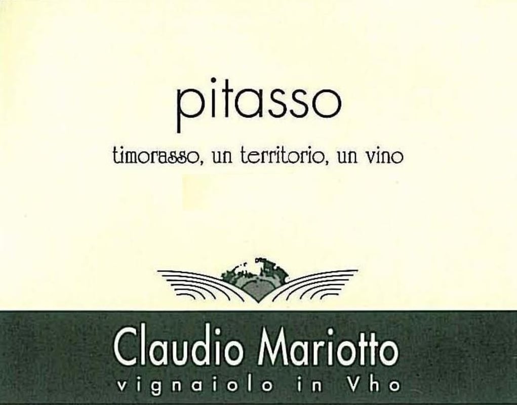 Claudio Mariotto Pitasso 2010 Front Label