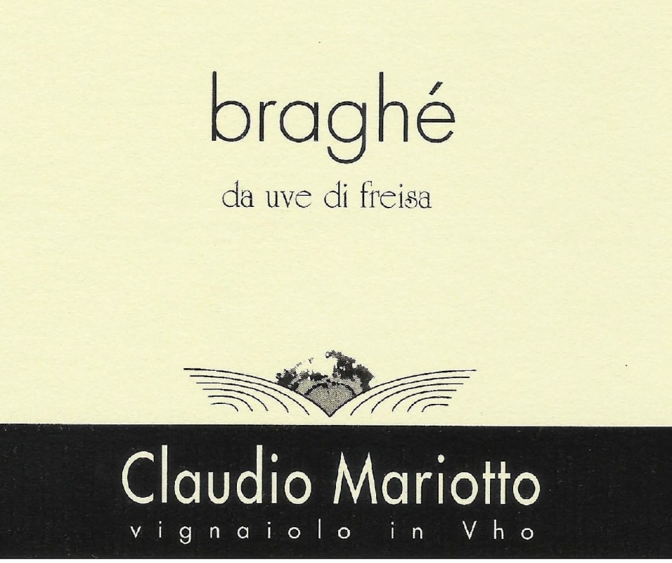 Claudio Mariotto Braghe 2010 Front Label
