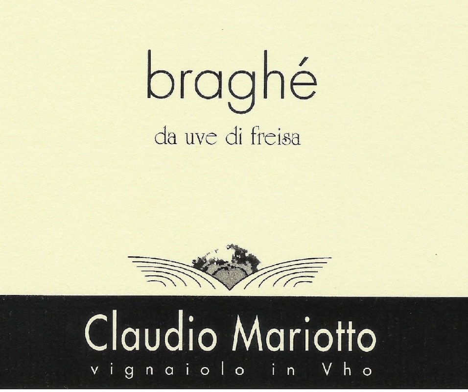Claudio Mariotto Braghe 2008 Front Label