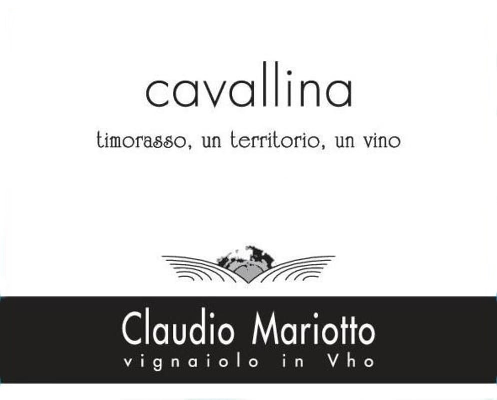 Claudio Mariotto Cavallina Timorasso 2014 Front Label