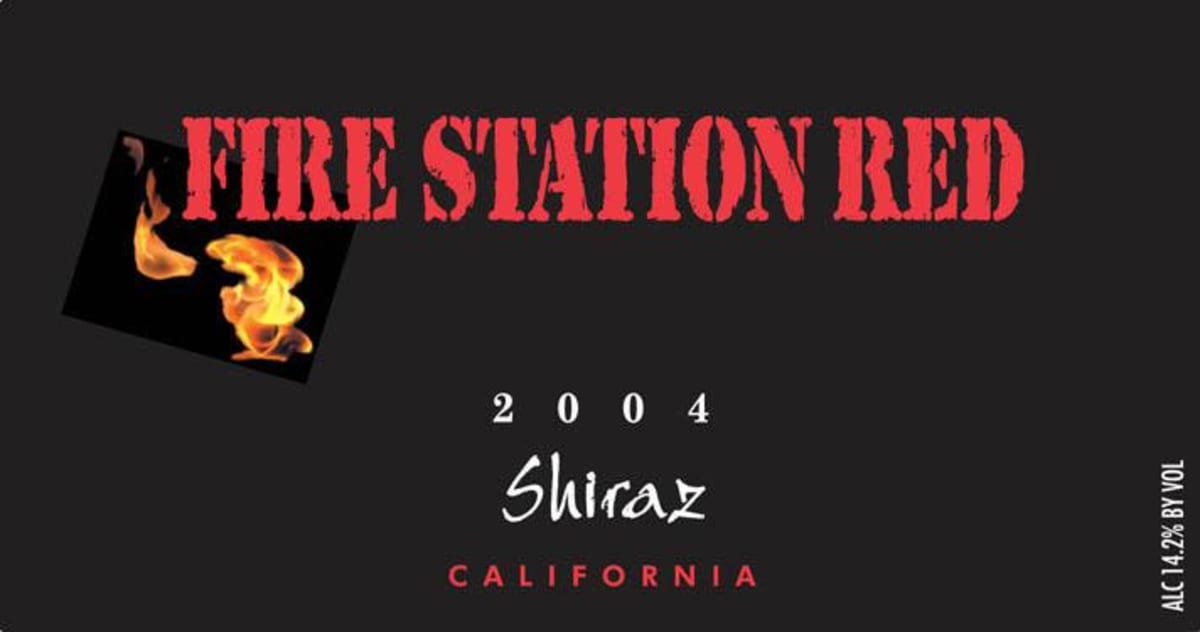 Fire Station Red Shiraz 2004 Front Label