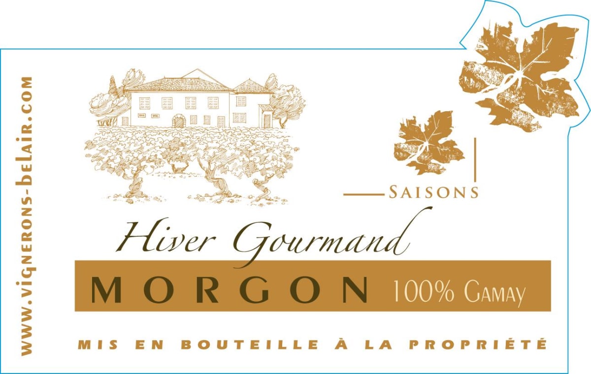 Vignerons de Bel-Air Morgon Hiver Gourmand 2015 Front Label