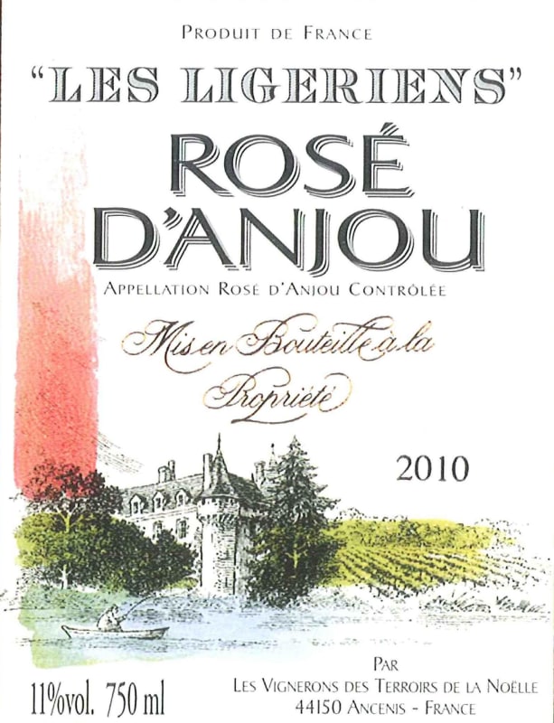 Vignerons de la Noelle Rose d'Anjou Les Ligeriens 2010 Front Label