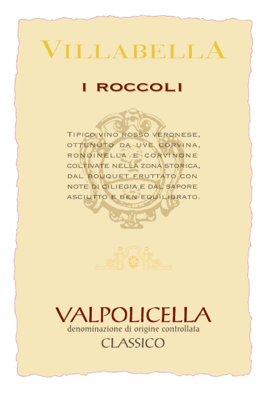 Vigneti Villabella Valpolicella I Roccoli Classico 2014 Front Label