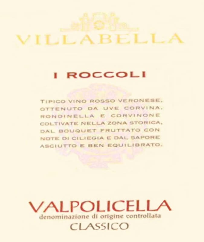Vigneti Villabella Valpolicella I Roccoli Classico 2011 Front Label