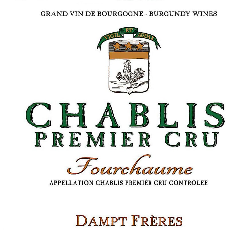 Vignoble Dampt Freres Chablis Fourchaume Premier Cru 2014 Front Label