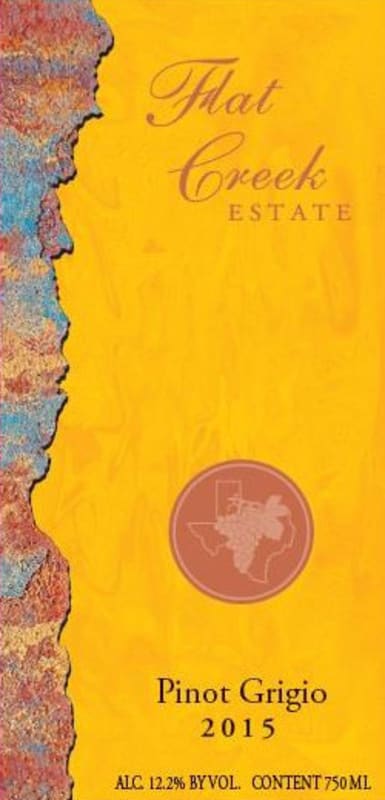 Flat Creek Estate Pinot Grigio 2015 Front Label