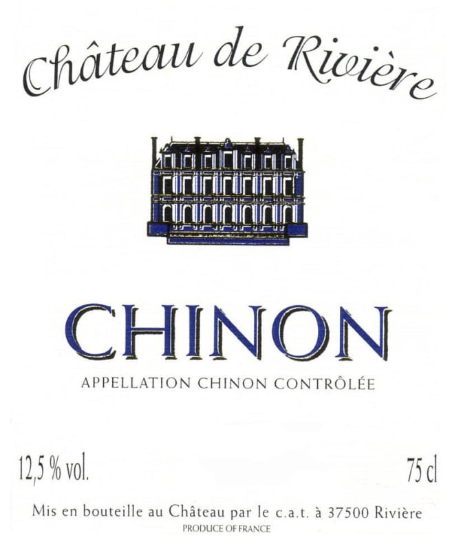Vignoble du Paradis Chinon Chateau de Riviere 2015 Front Label