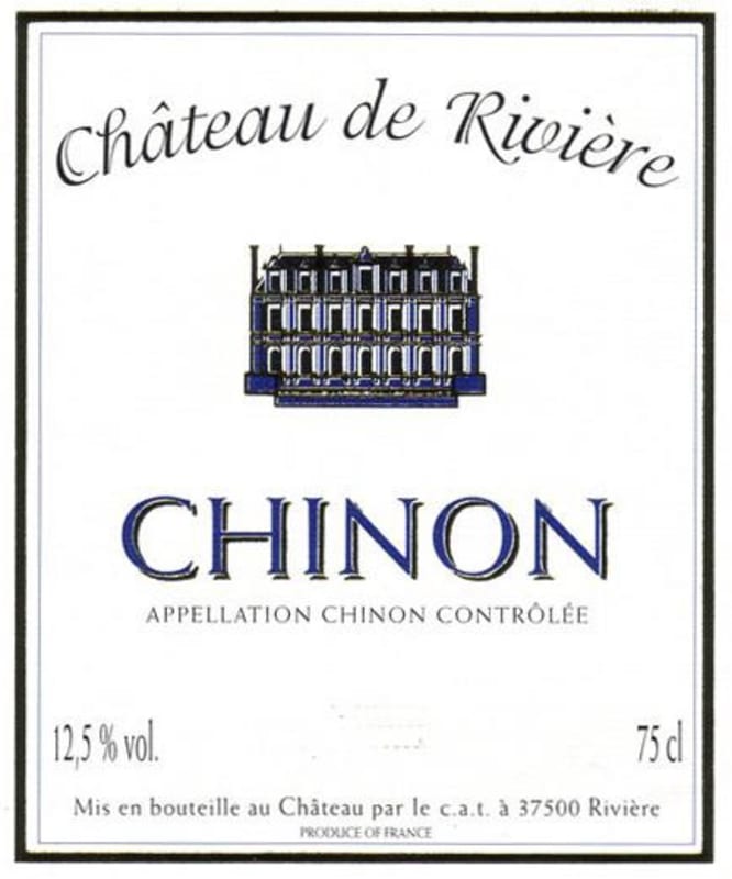 Vignoble du Paradis Chinon Chateau de Riviere 2008 Front Label