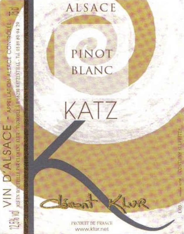 Vignoble Klur Katz Pinot Blanc 2010 Front Label