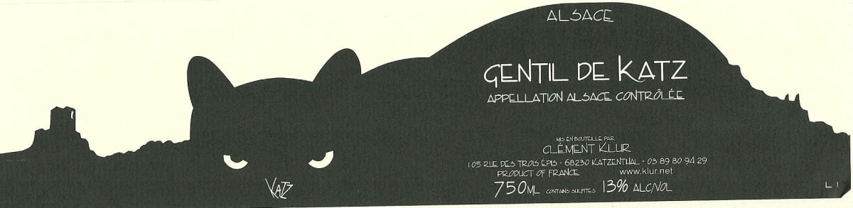 Vignoble Klur Gentil de Katz 2014 Front Label