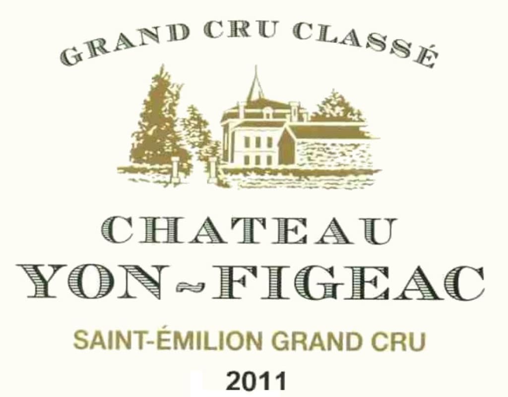 Vignobles Alain Chateau Saint-Emilion Chateau Yon-Figeac Grand Cru 2011 Front Label