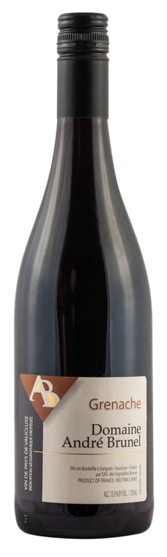 Andre Brunel Grenache 2014 Front Bottle Shot