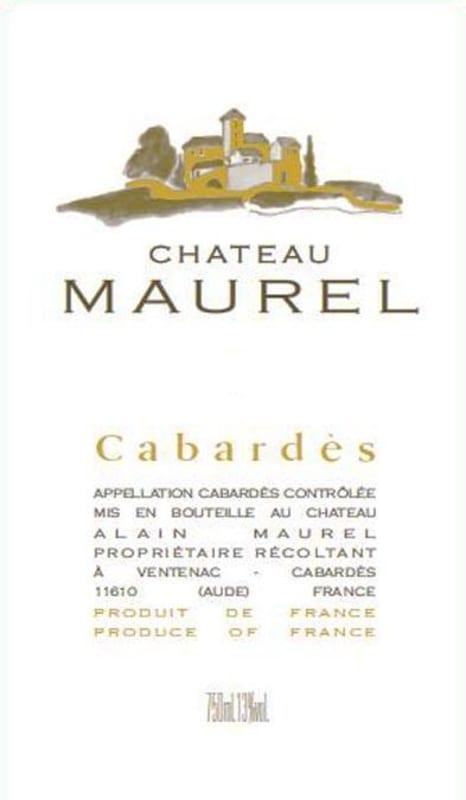 Vignobles Alain Maurel Cabardes 2013 Front Label