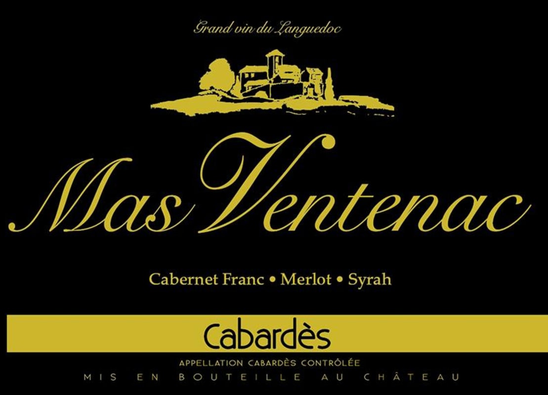 Vignobles Alain Maurel Cabardes Mas Ventenac 2010 Front Label