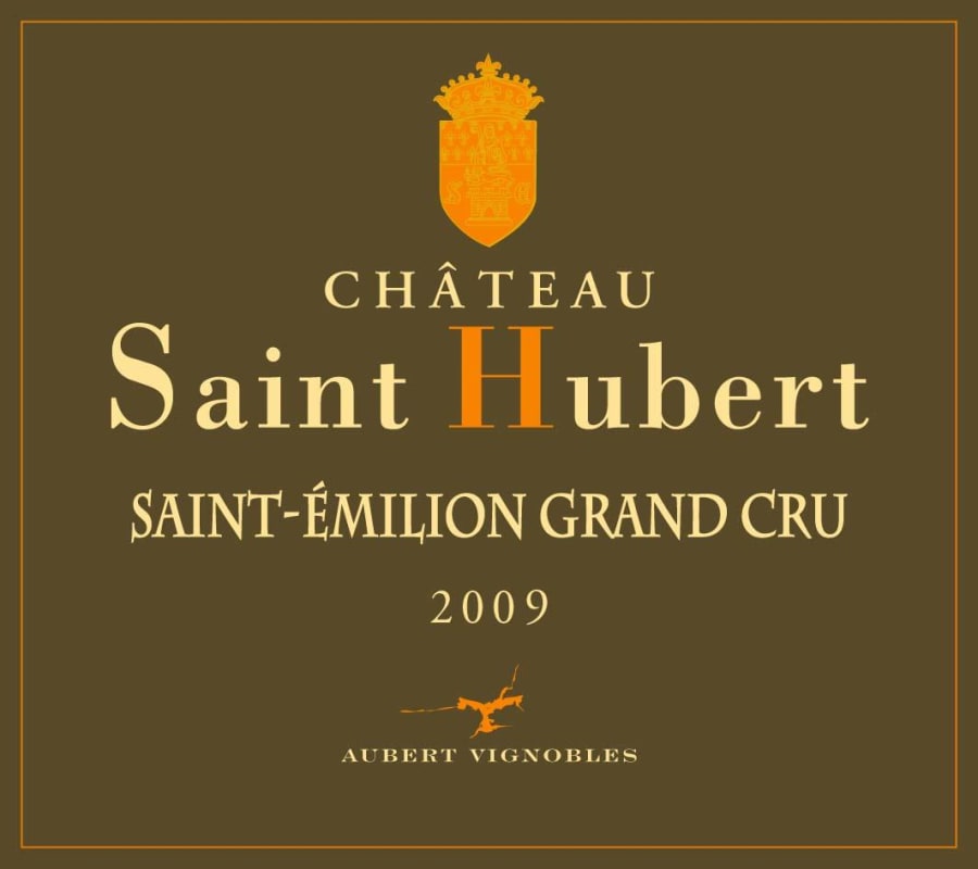 Vignobles Aubert Saint-Emilion Grand Cru Chateau Saint Hubert 2009 Front Label