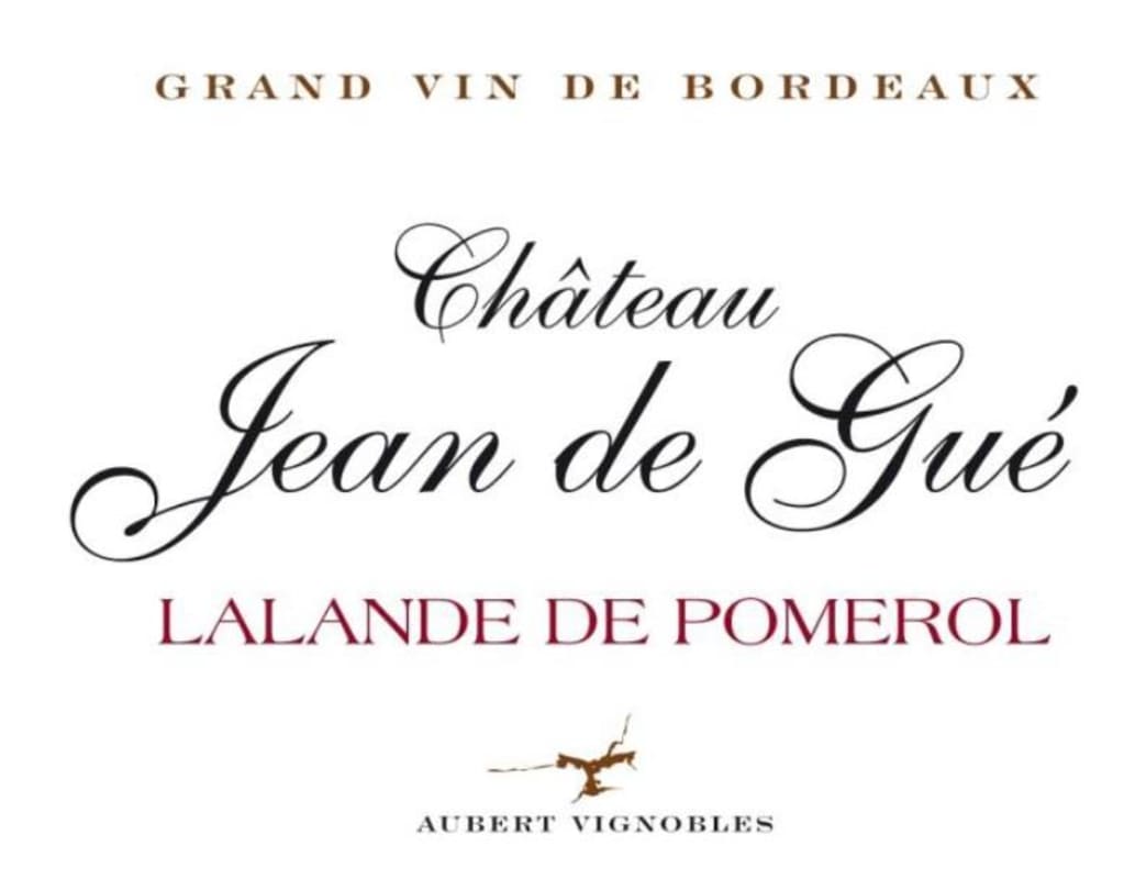 Vignobles Aubert Lalande de Pomerol Chateau Jean de Gue 2014 Front Label