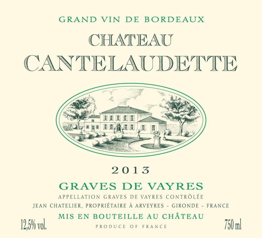Vignobles Chatelier - Cantelaudette Graves de Vayres Blanc 2013 Front Label