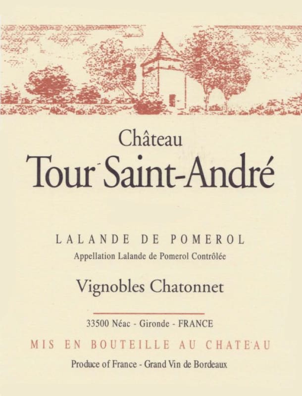 Vignobles Chatonnet Tour Saint-Andre Andre Chatonnet 2012 Front Label