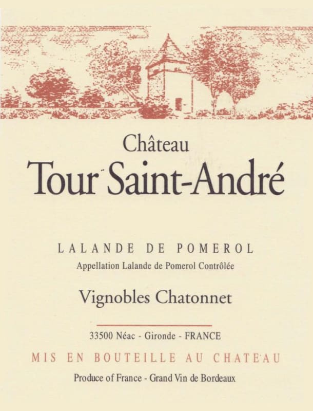 Vignobles Chatonnet Tour Saint-Andre Andre Chatonnet 2013 Front Label