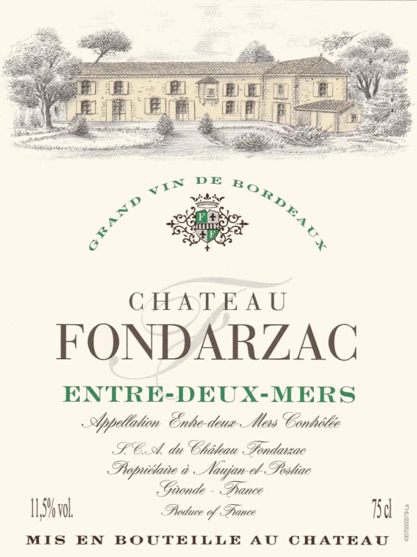 Vignobles Claude Barthe Chateau Fondarzac 2013 Front Label