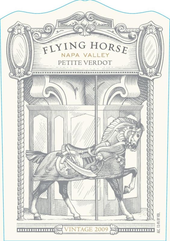 Flying Horse Petit Verdot 2009 Front Label