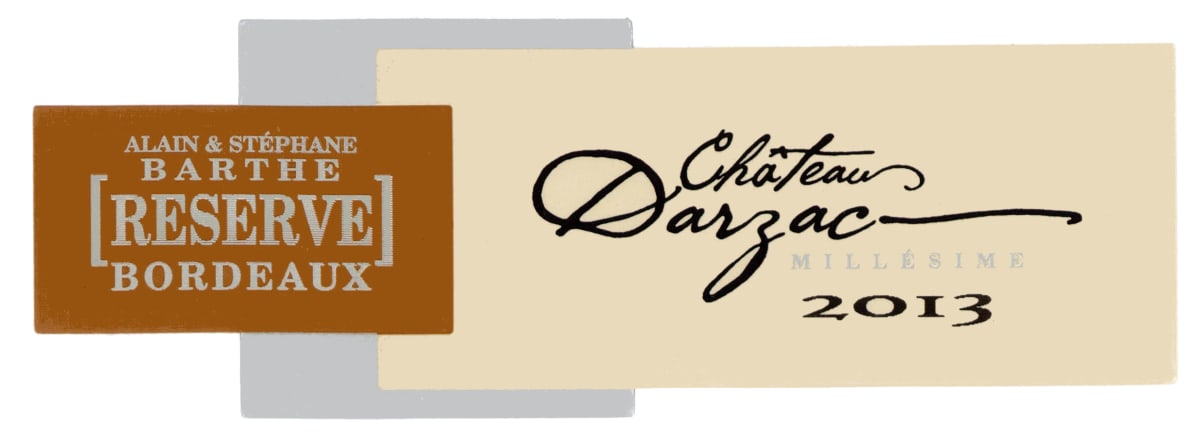 Vignobles Claude Barthe Chateau Darzac Reserve 2013 Front Label