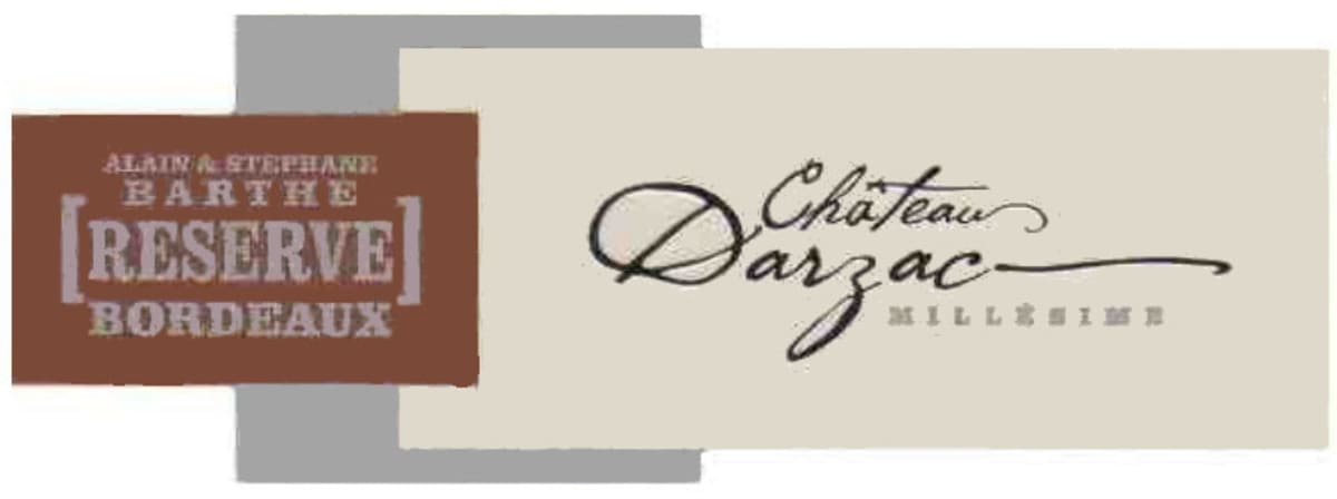 Vignobles Claude Barthe Chateau Darzac Reserve 2010 Front Label