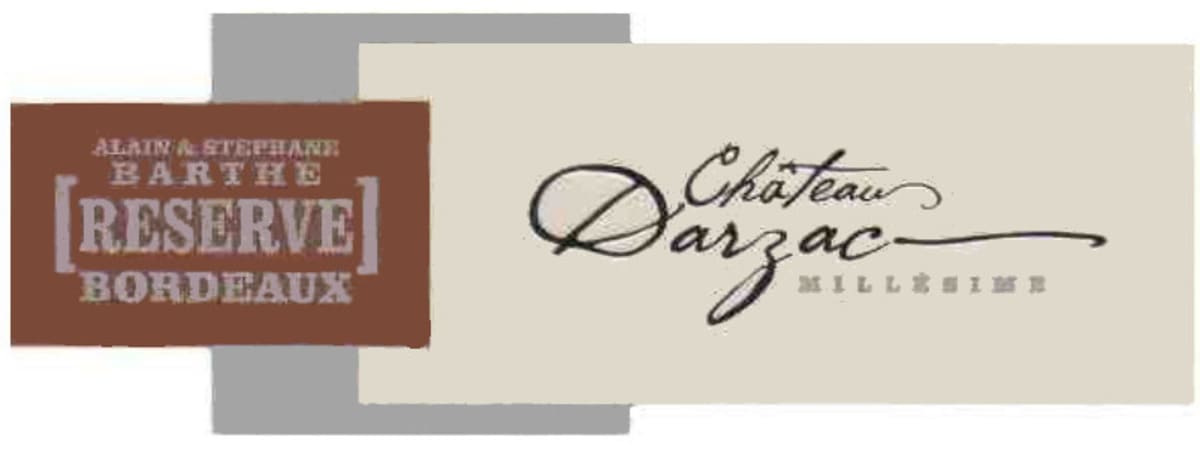 Vignobles Claude Barthe Chateau Darzac Reserve 2008 Front Label