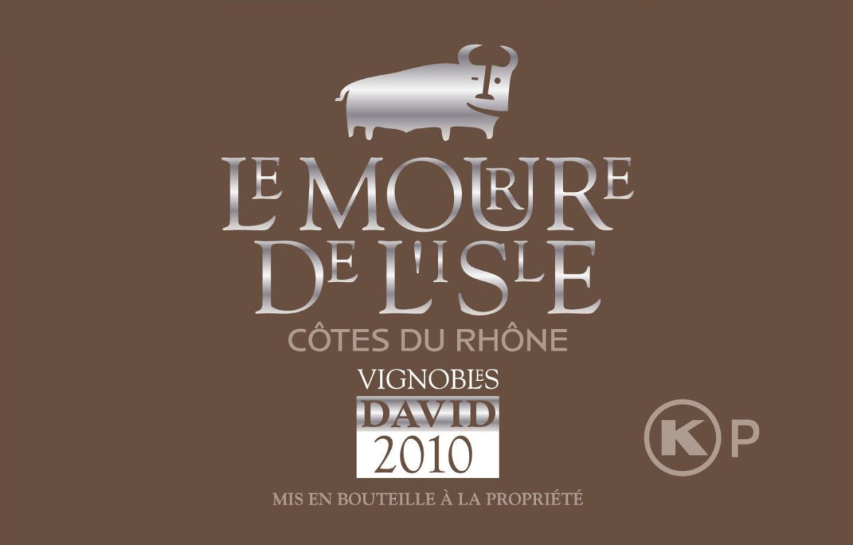 Vignobles David Cotes du Rhone Le Mourre de l'Isle 2010 Front Label